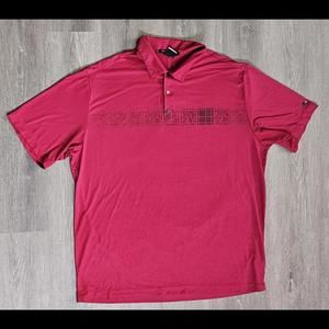 Nike Tiger Woods Collection DriFit Golf Polo Shirt Men's XL SS "Sunday Red"